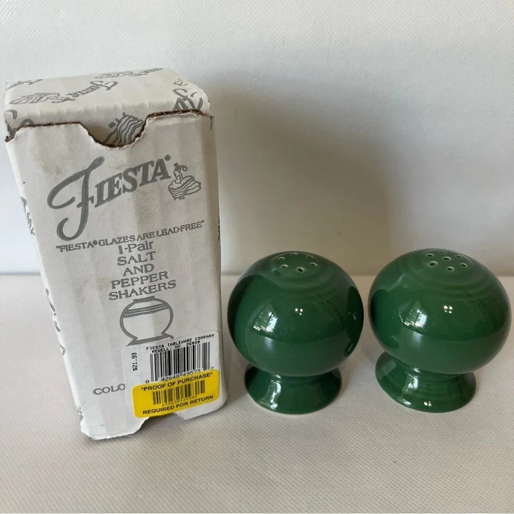 Fiesta Dark Green Salt & Pepper Shakers